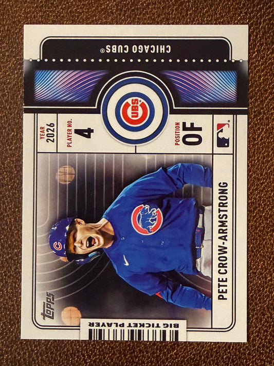 Pete Crow Armstrong - 2026 Topps Series 1 - Big Ticket Player Insert - Cubs