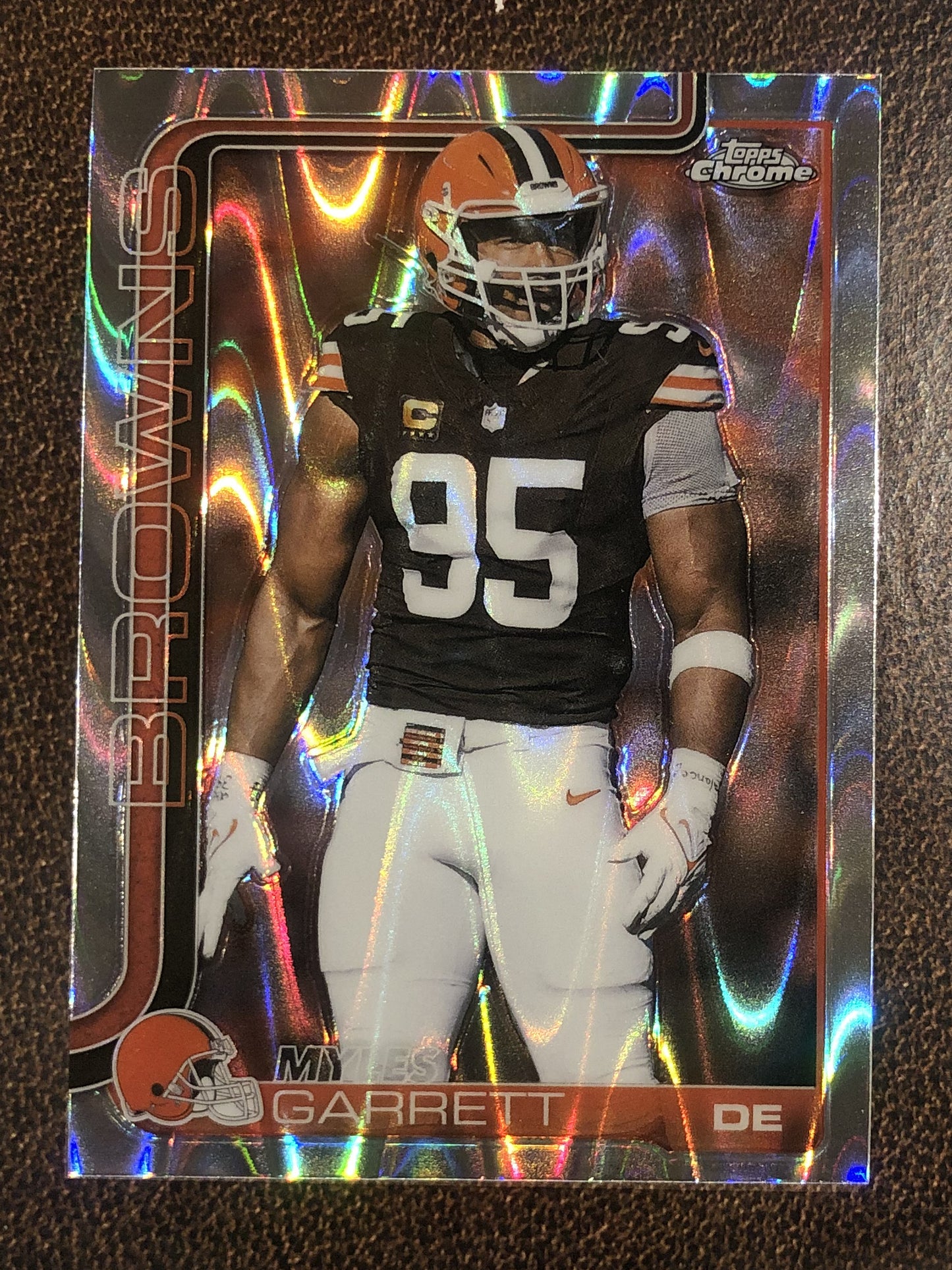 Myles Garrett - 2025 Topps Chrome - Raywave Refractor - Browns