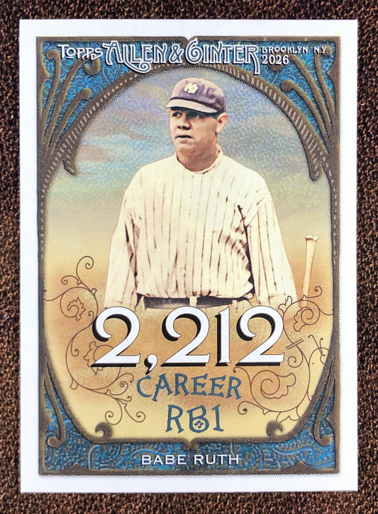 Babe Ruth - 2026 Topps Allen & Ginter - Career Insert (CR-48) - Yankees