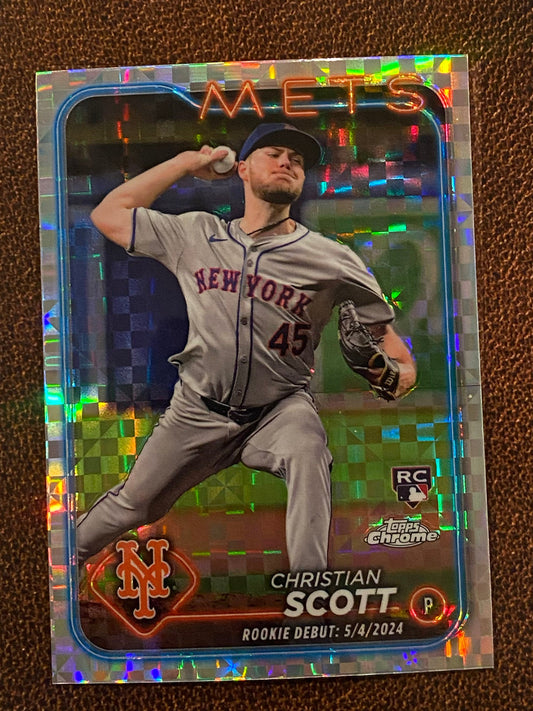 Christian Scott - 2024 Topps Chrome Update - XFractor (Rookie Debut) - Mets