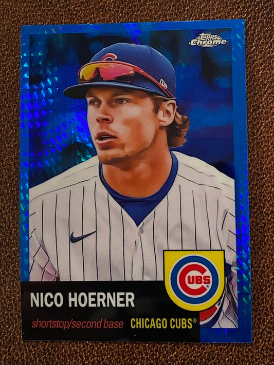 Nico Hoerner - 2022 Topps Chrome Platinum Anniversary - Blue Prism - Cubs