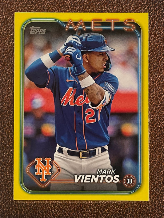 Mark Vientos - 2024 Topps Series 1 - Yellow Parallel - Mets