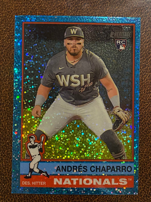 Andres Chaparro - 2025 Topps Heritage - Blue Sparkle - Nationals