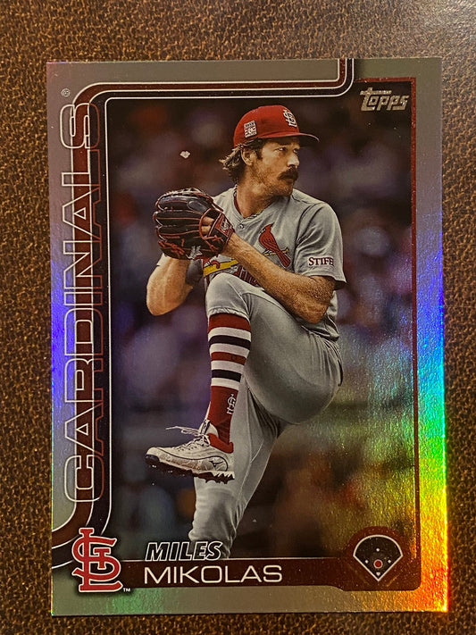 Miles Mikolas - 2025 Topps Series 1 - Rainbow Foil - Cardinals