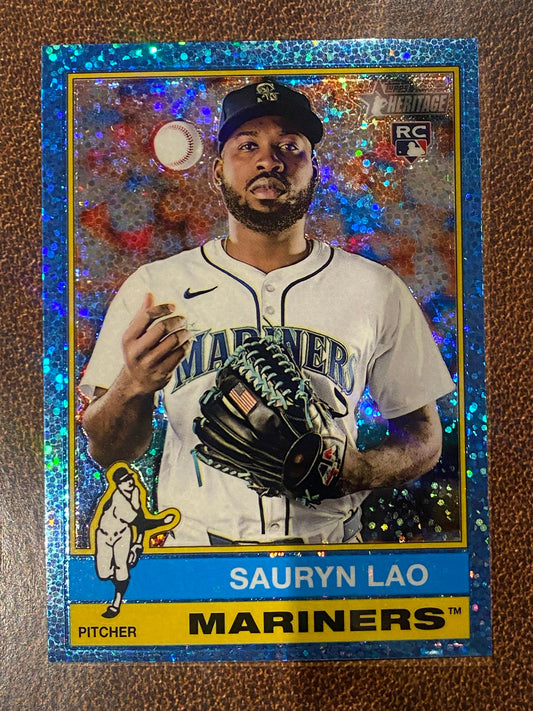 Sauryn Lao - 2025 Topps Heritage High Number - Blue Sparkle - Mariners