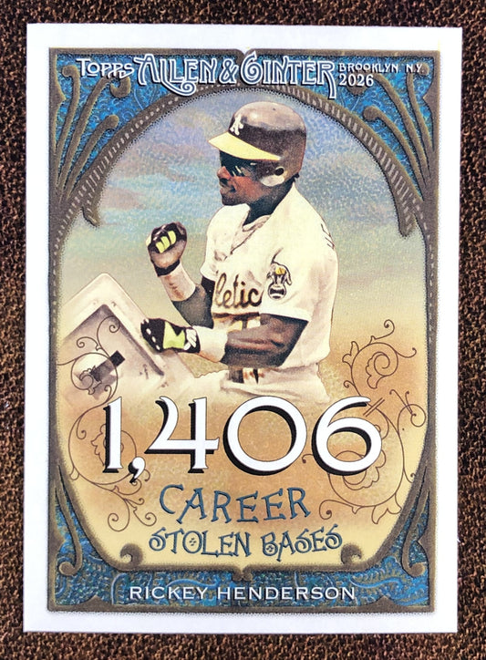 Rickey Henderson - 2026 Topps Allen & Ginter - Career Insert - Athletics