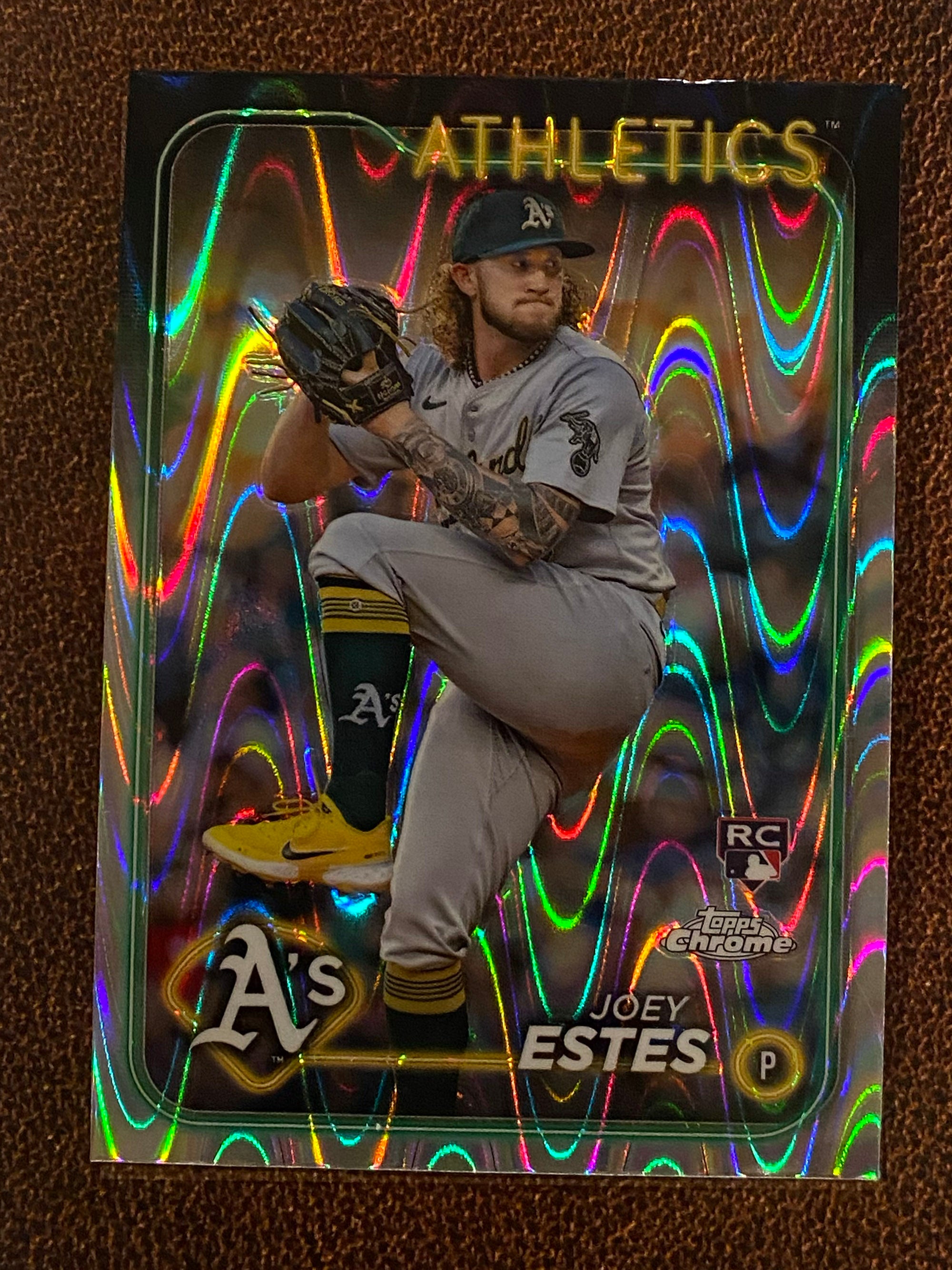 Joey Estes - 2024 Topps Chrome Update - Raywave Refractor - Athletics ...