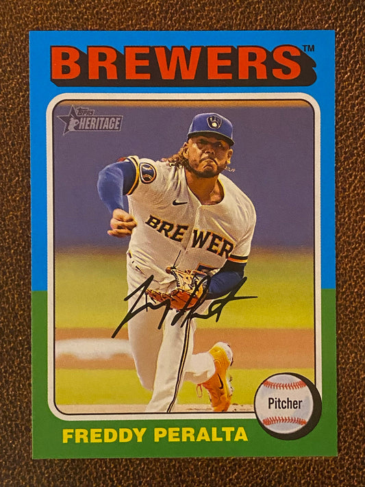 Freddy Peralta - 2024 Topps Heritage - Low Number Short Prints - Brewers