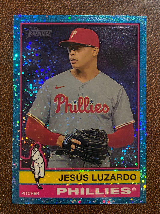 Jesus Luzardo - 2025 Topps Heritage - Blue Sparkle - Phillies
