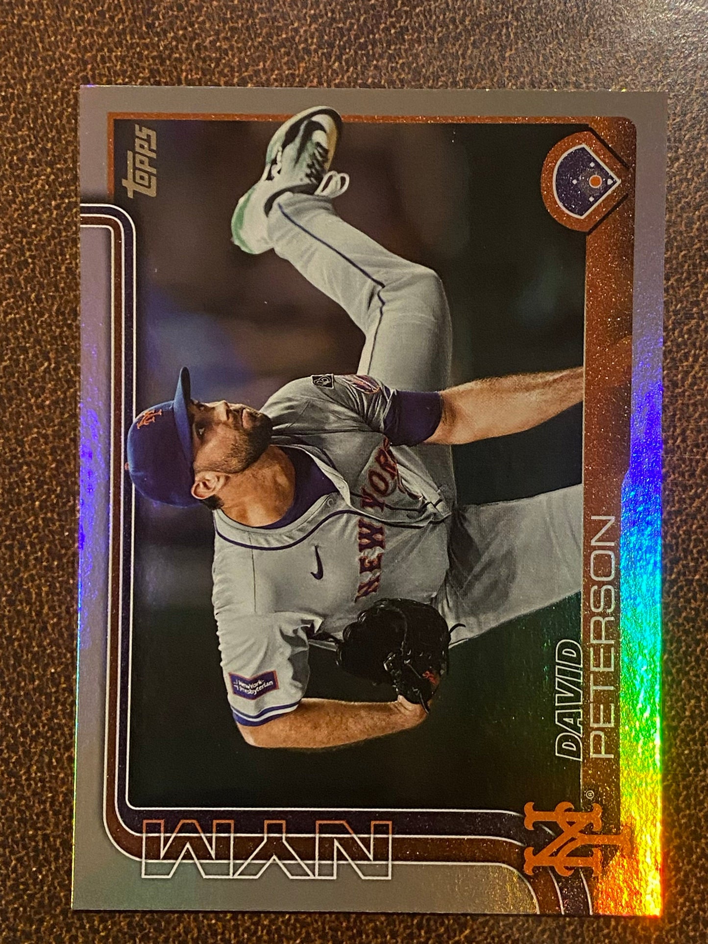 David Peterson - 2025 Topps Series 1 - Rainbow Foil - Mets