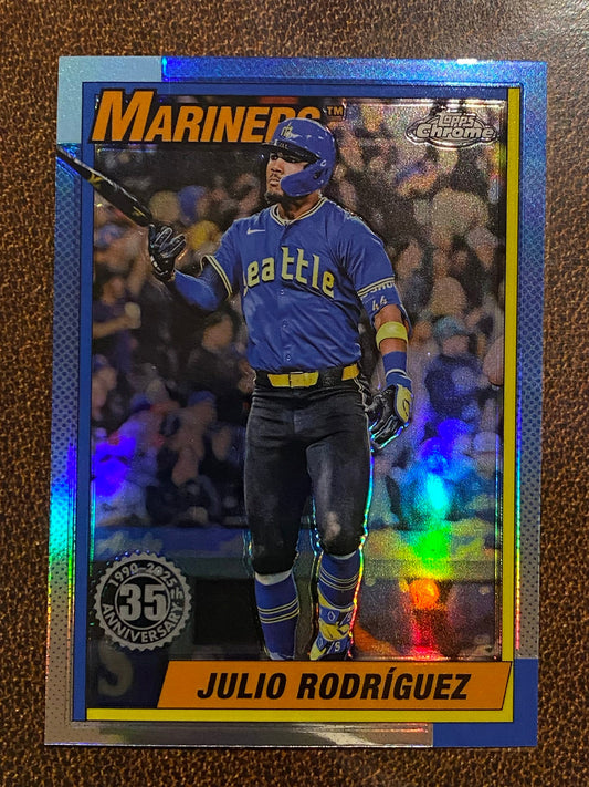 Julio Rodriguez - 2025 Topps Chrome - 1990 Insert - Mariners