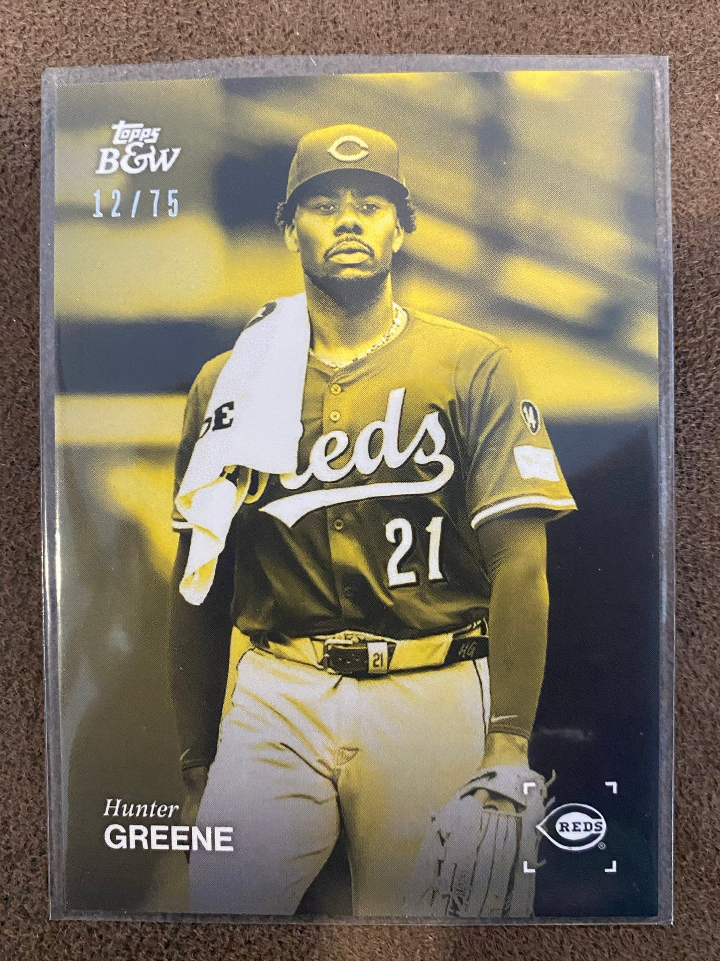 Hunter Greene - 2025 Topps Black & White - Yellow /75 - Reds