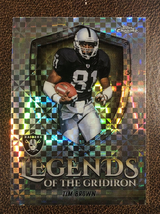 Tim Brown - 2025 Topps Chrome - Legends of the Gridiron XFractor - Raiders