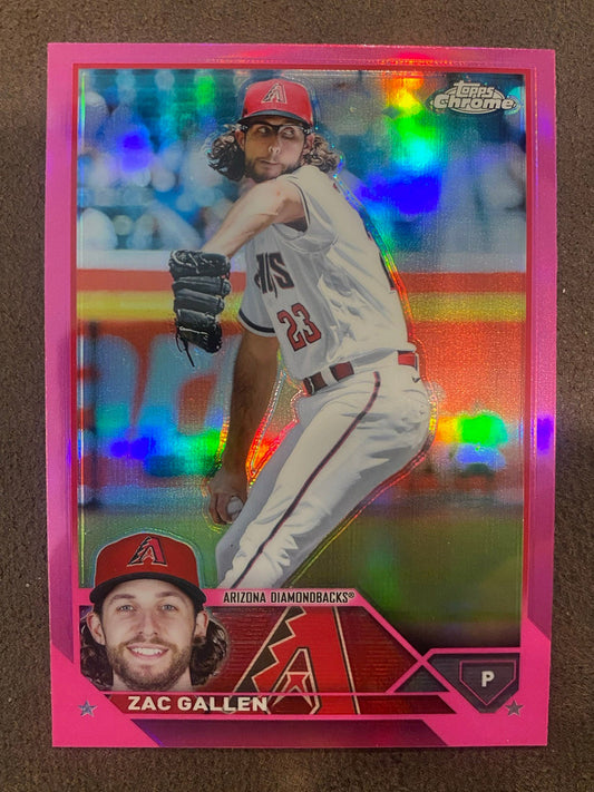 Zac Gallen - 2023 Topps Chrome - Pink Refractors - Diamondbacks