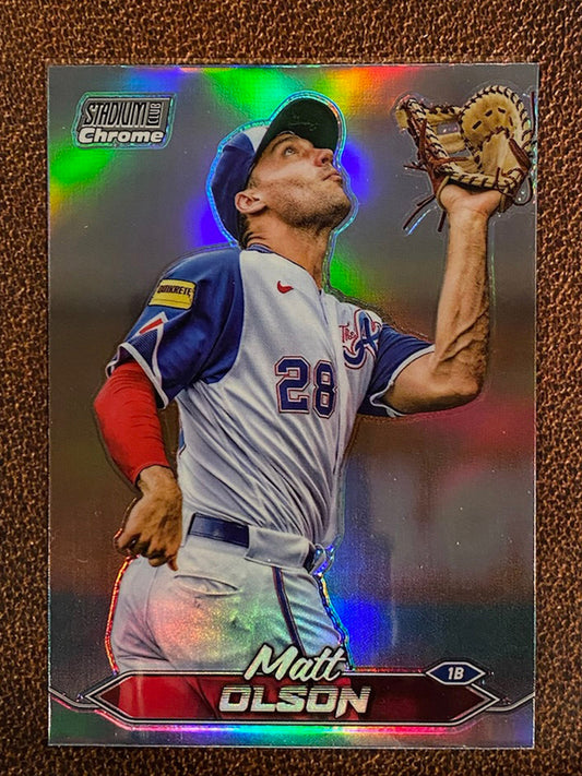 Matt Olson - 2024 Topps Stadium Club - Chrome Refractor - Braves