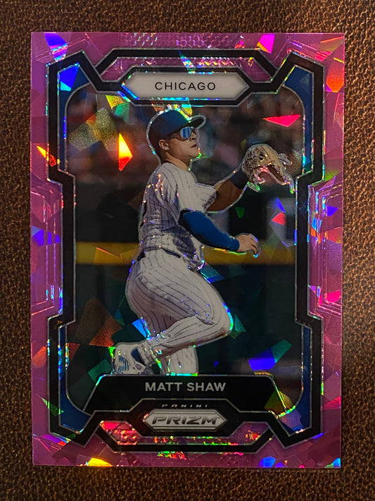 Matt Shaw - 2024 Panini Prizm - Pink Ice - Cubs
