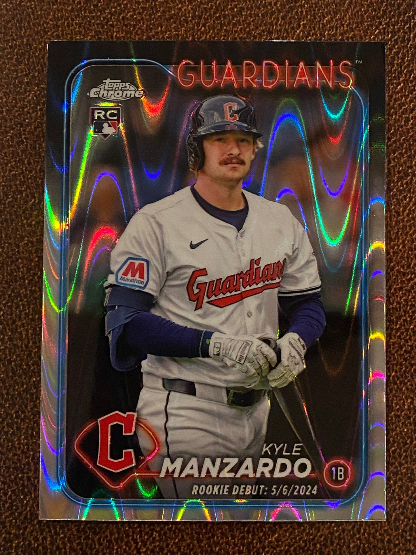 Kyle Manzardo - 2024 Topps Chrome Update - Raywave Refractor (Rookie Debut) - Guardians