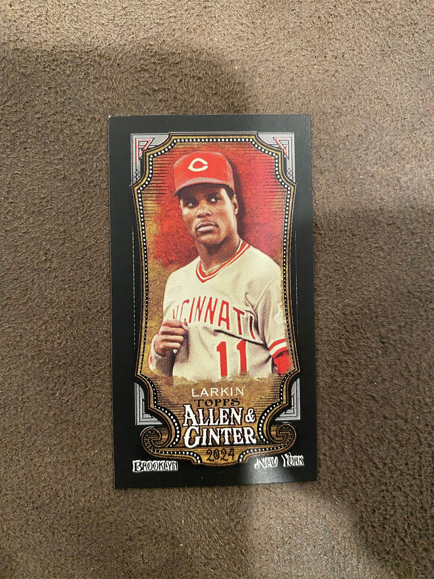 Barry Larkin - 2024 Allen & Ginter - Mini Black Border - Reds