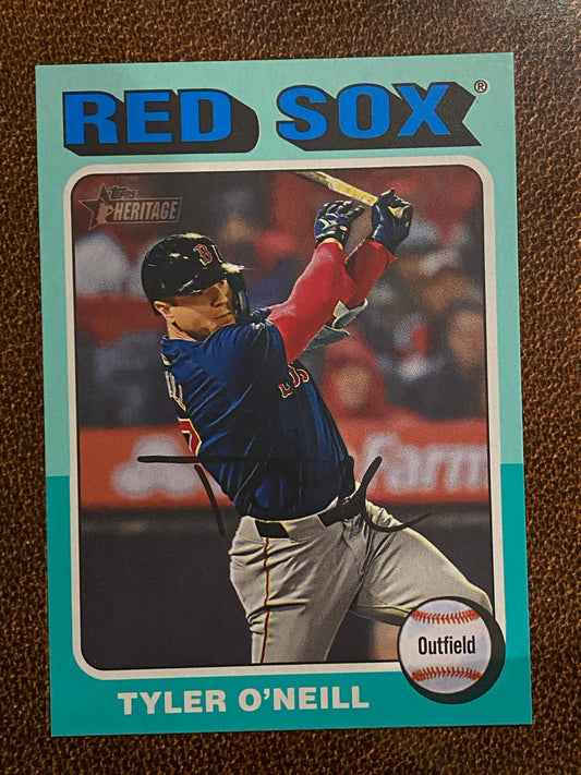 Tyler O’Neill - 2024 Topps Heritage High Number - Aqua Border - Red Sox