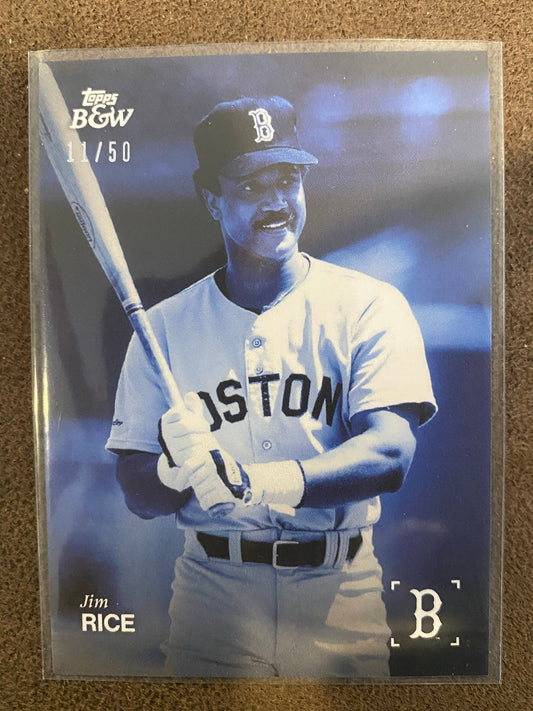 Jim Rice - 2025 Topps Black & White - Blue /50 - Red Sox