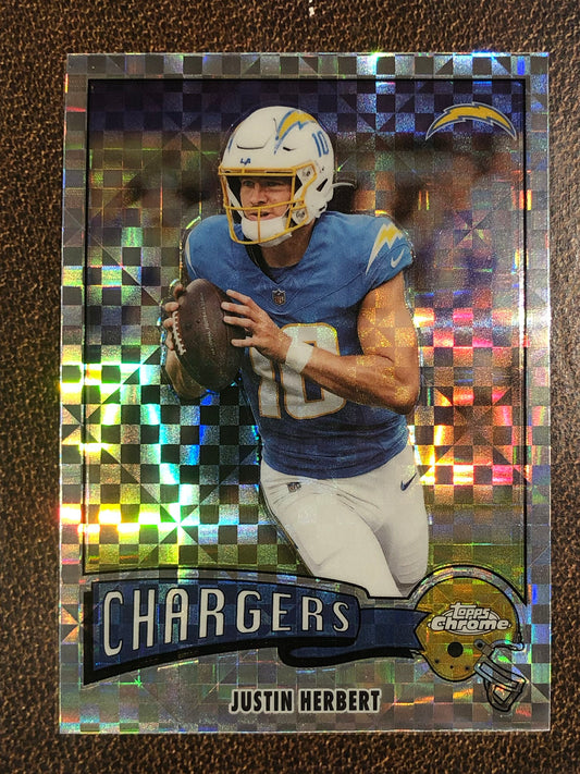 Justin Herbert - 2025 Topps Chrome - 1975 Retro XFractor - Chargers
