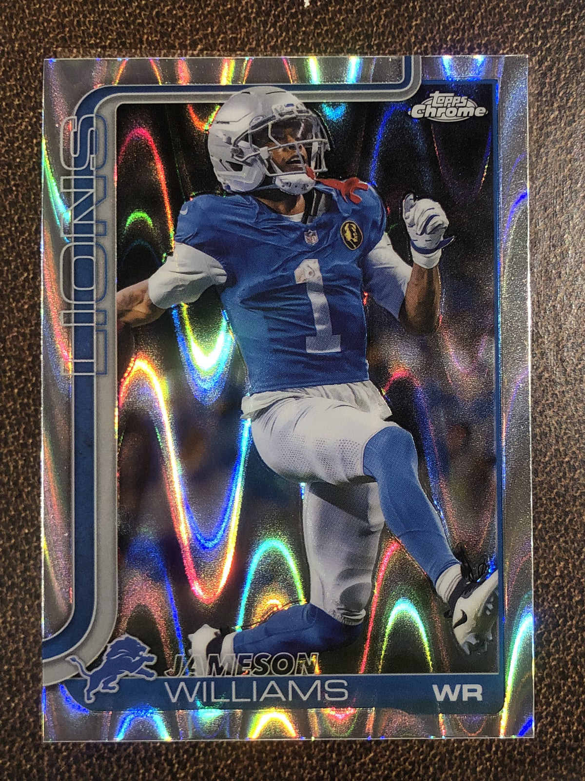 Jameson Williams - 2025 Topps Chrome - Raywave Refractor - Lions