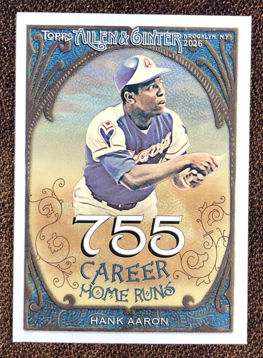 Hank Aaron - 2026 Topps Allen & Ginter - Career Insert (CR-45) - Braves