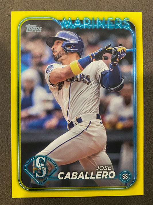 Jose Caballero - 2024 Topps Series 2 - Yellow Parallels - Mariners