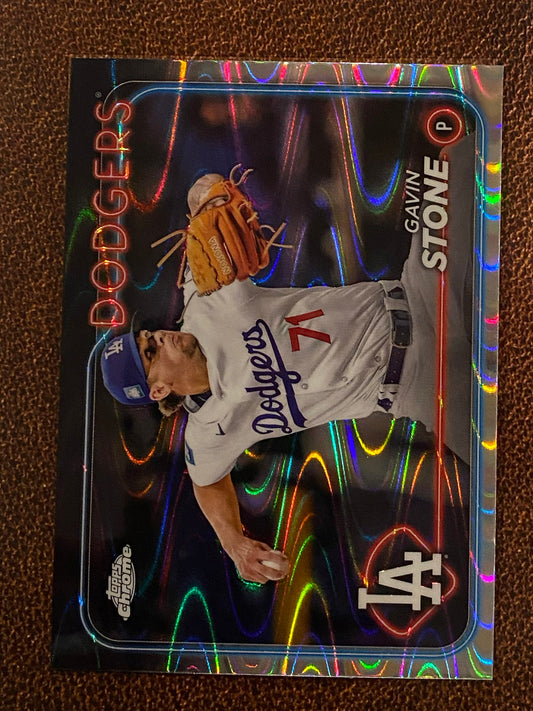 Gavin Stone - 2024 Topps Chrome Update - Raywave Refractor - Dodgers