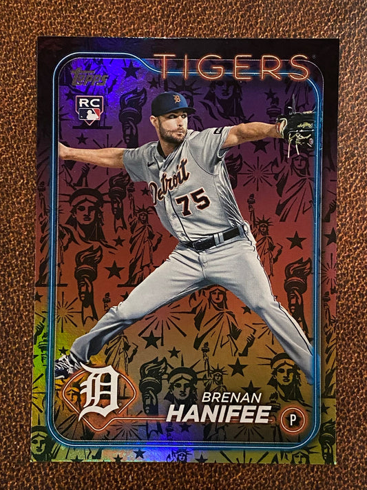 Brenan Hanifee - 2024 Topps Series 2 - Ultra Rare Liberty Parallels - Tigers