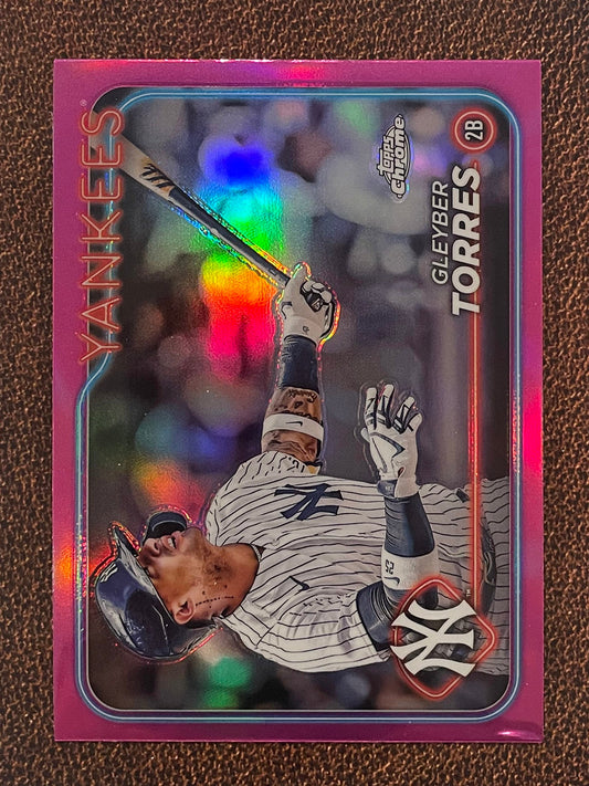 Gleyber Torres - 2024 Topps Chrome - Pink Refractor - Yankees