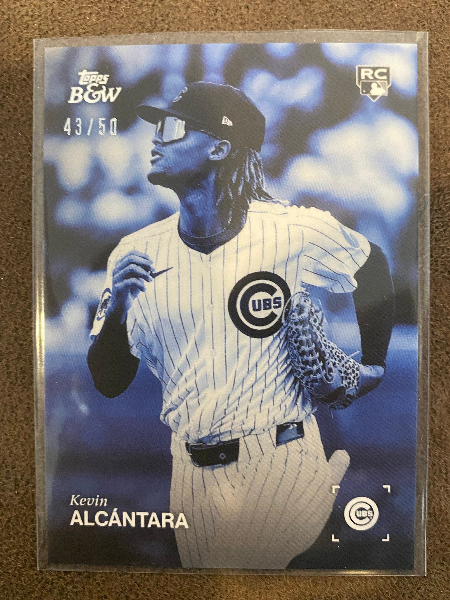 Kevin Alcantara - 2025 Topps Black & White - Blue /50 - Cubs