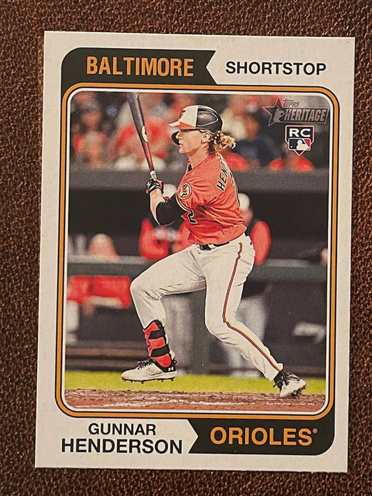 Gunnar Henderson - 2023 Topps Heritage - Base Rookie - Orioles