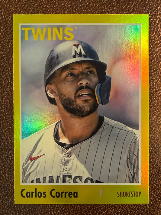 Carlos Correa - 2024 Topps Archives - Yellow Foil - Twins