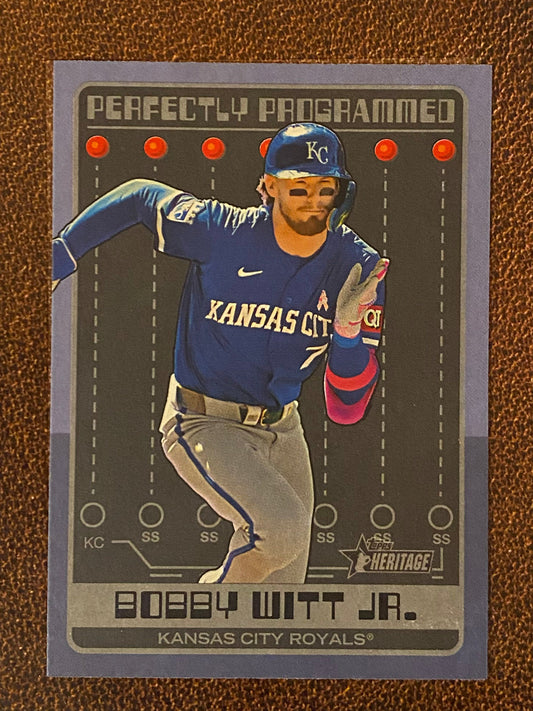 Bobby Witt Jr. - 2024 Topps Heritage High Number - Perfectly Programmed - Royals