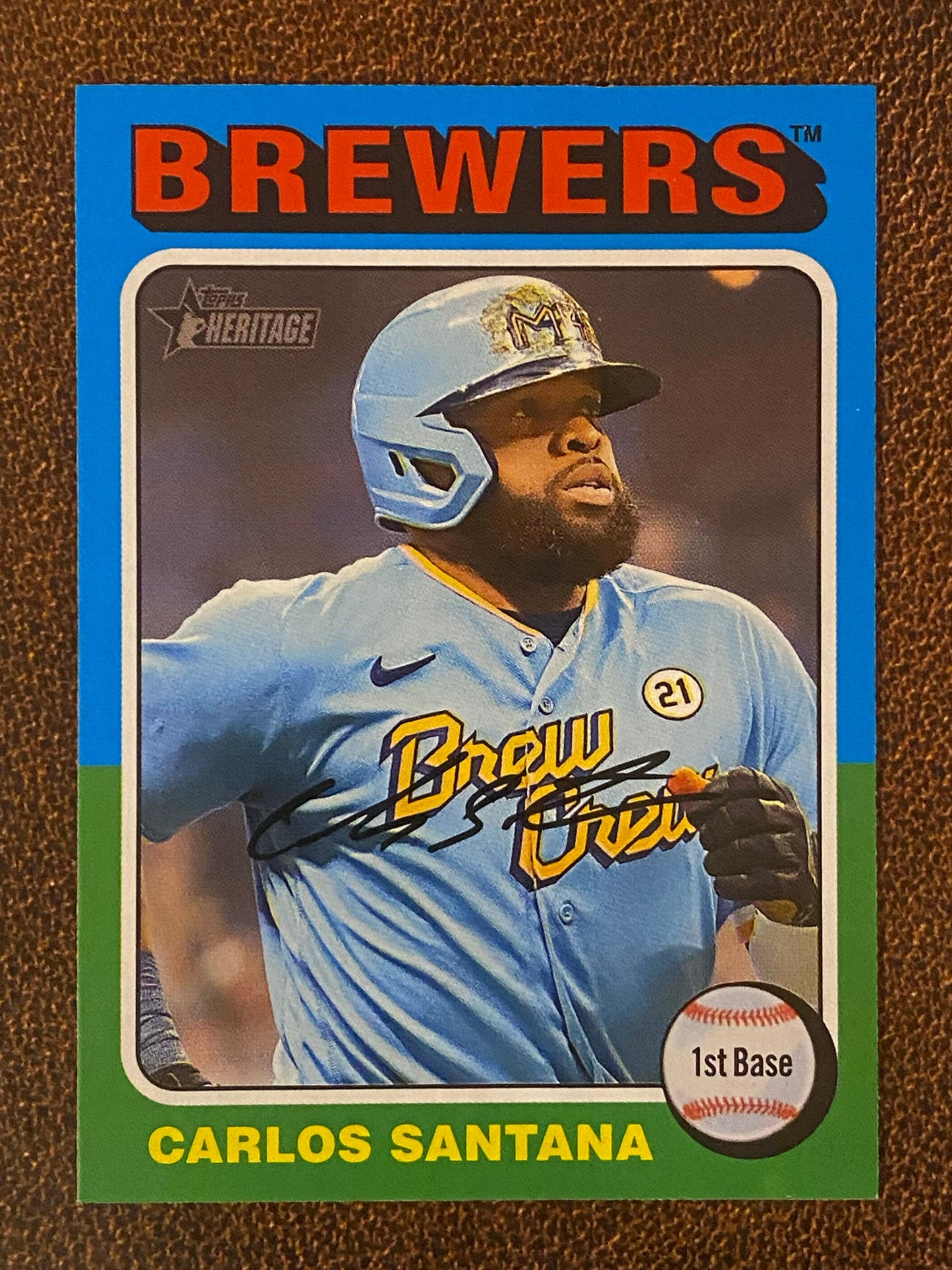 Carlos Santana - 2024 Topps Heritage - Low Number Short Prints - Brewers