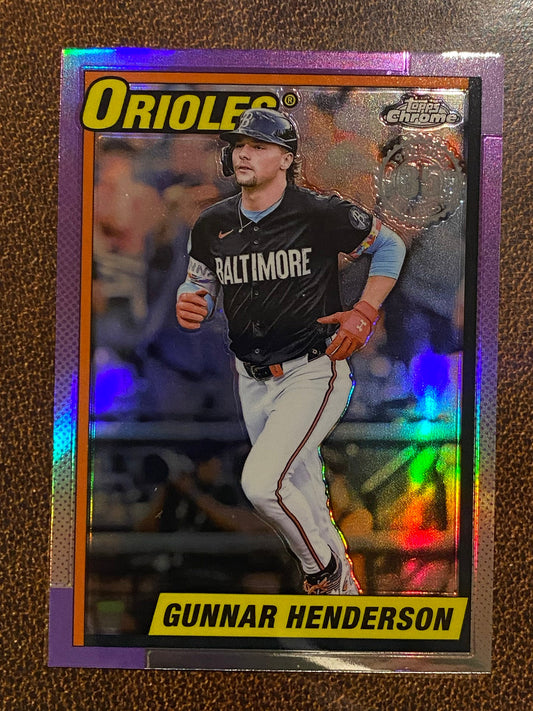 Gunnar Henderson - 2025 Topps Chrome - 1990 Insert - Orioles