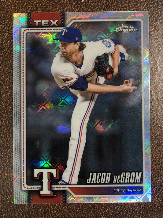 Jacob deGrom - 2026 Topps Chrome Logofractor - Base Logofractor - Rangers
