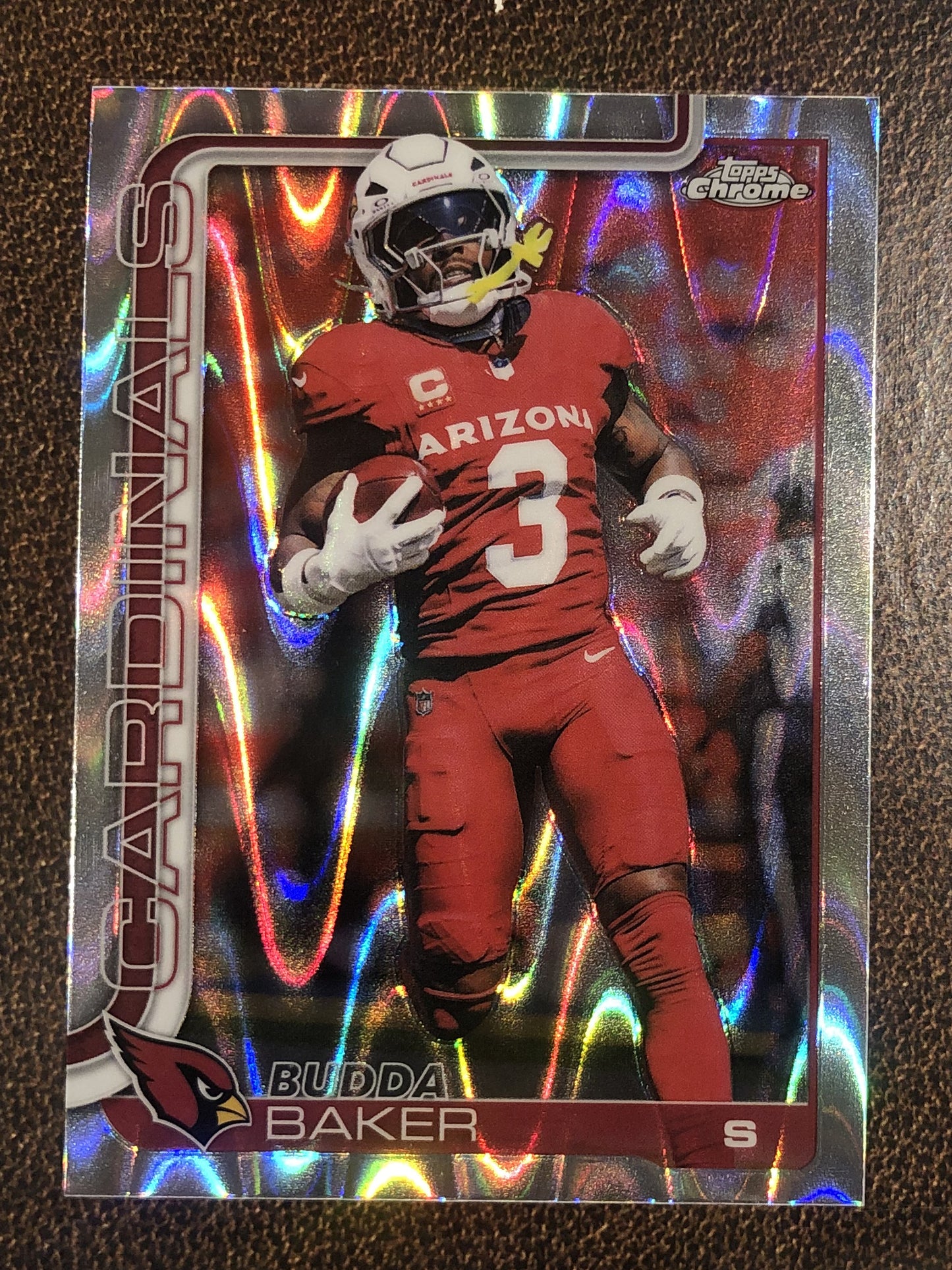 Budda Baker - 2025 Topps Chrome - Raywave Refractor - Cardinals
