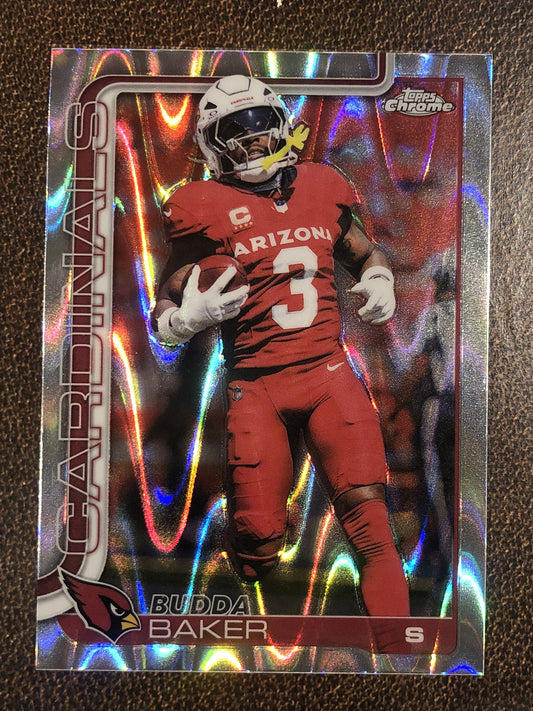 Budda Baker - 2025 Topps Chrome - Raywave Refractor - Cardinals