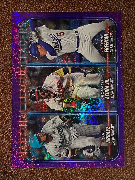 Arraez/Acuna/Freeman - 2024 Topps Series 1 - Purple /799 -