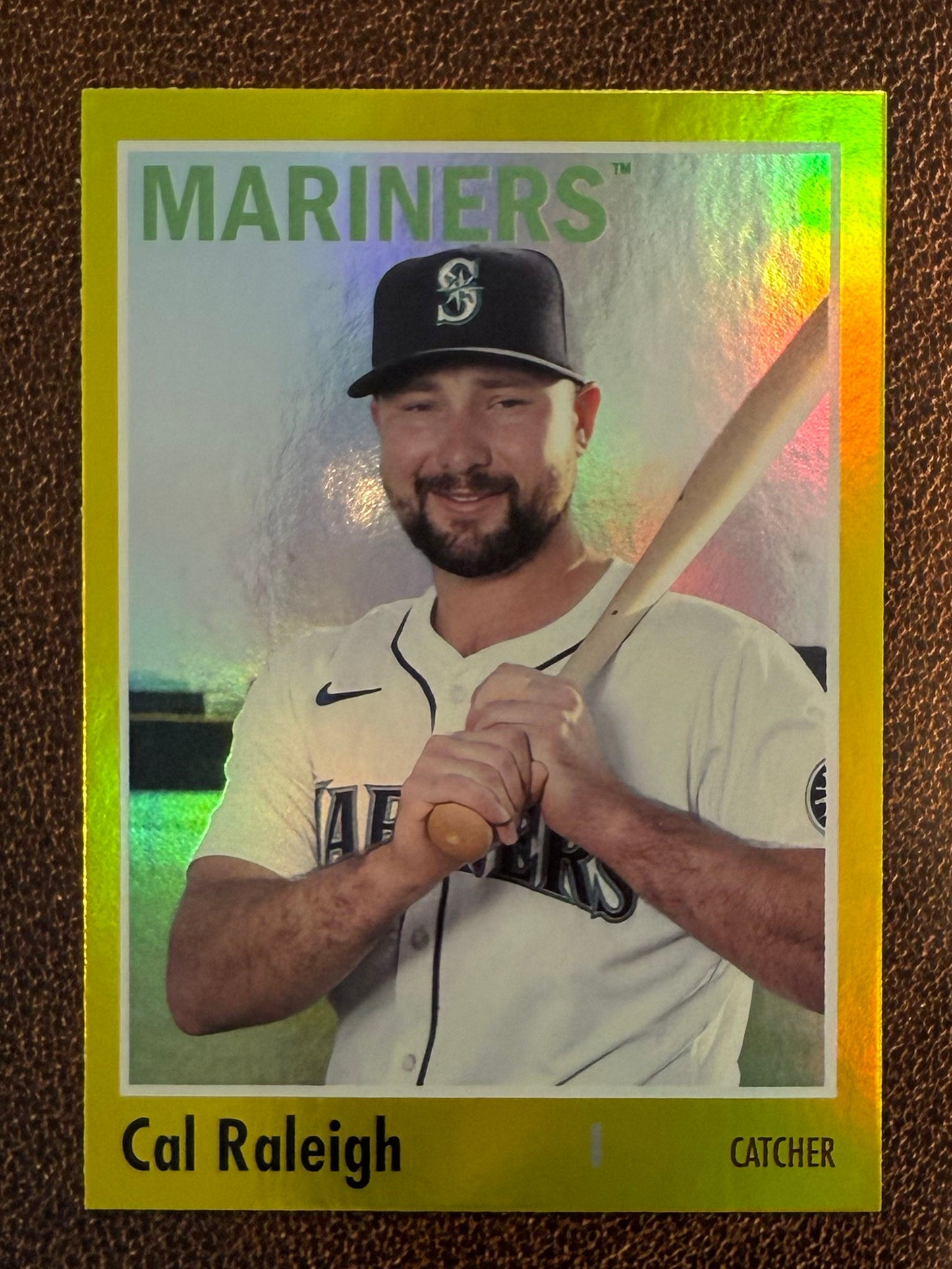 Cal Raleigh - 2024 Topps Archives - Yellow Foil - Mariners