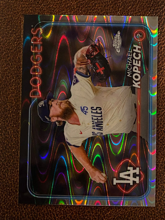 Michael Kopech - 2024 Topps Chrome Update - Raywave Refractor - Dodgers