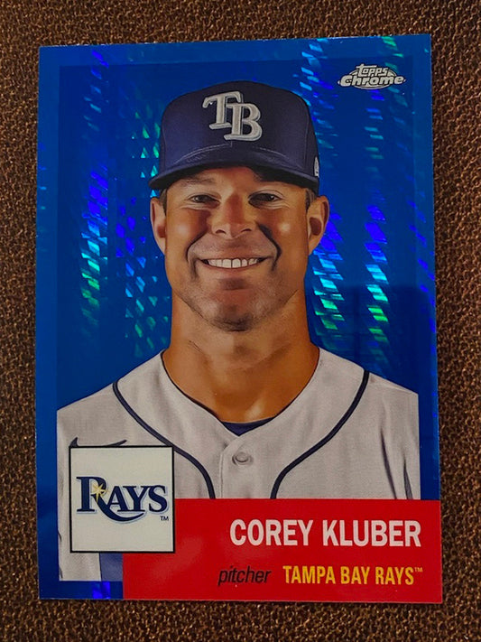 Corey Kluber - 2022 Topps Chrome Platinum Anniversary - Blue Prism - Rays