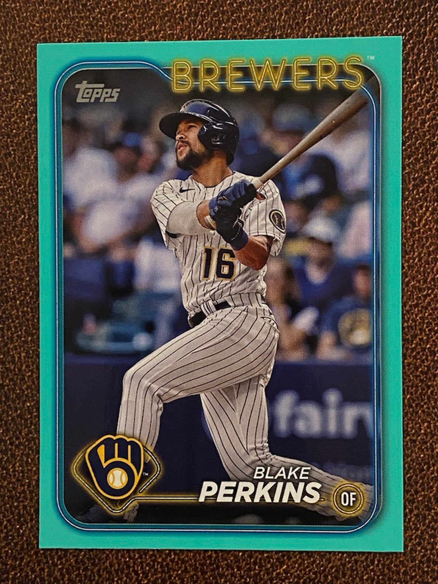 Blake Perkins - 2024 Topps Series 2 - Aqua Parallel - Brewers