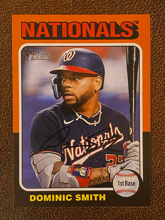 Dominic Smith - 2024 Topps Heritage - Low Number Short Prints - Nationals