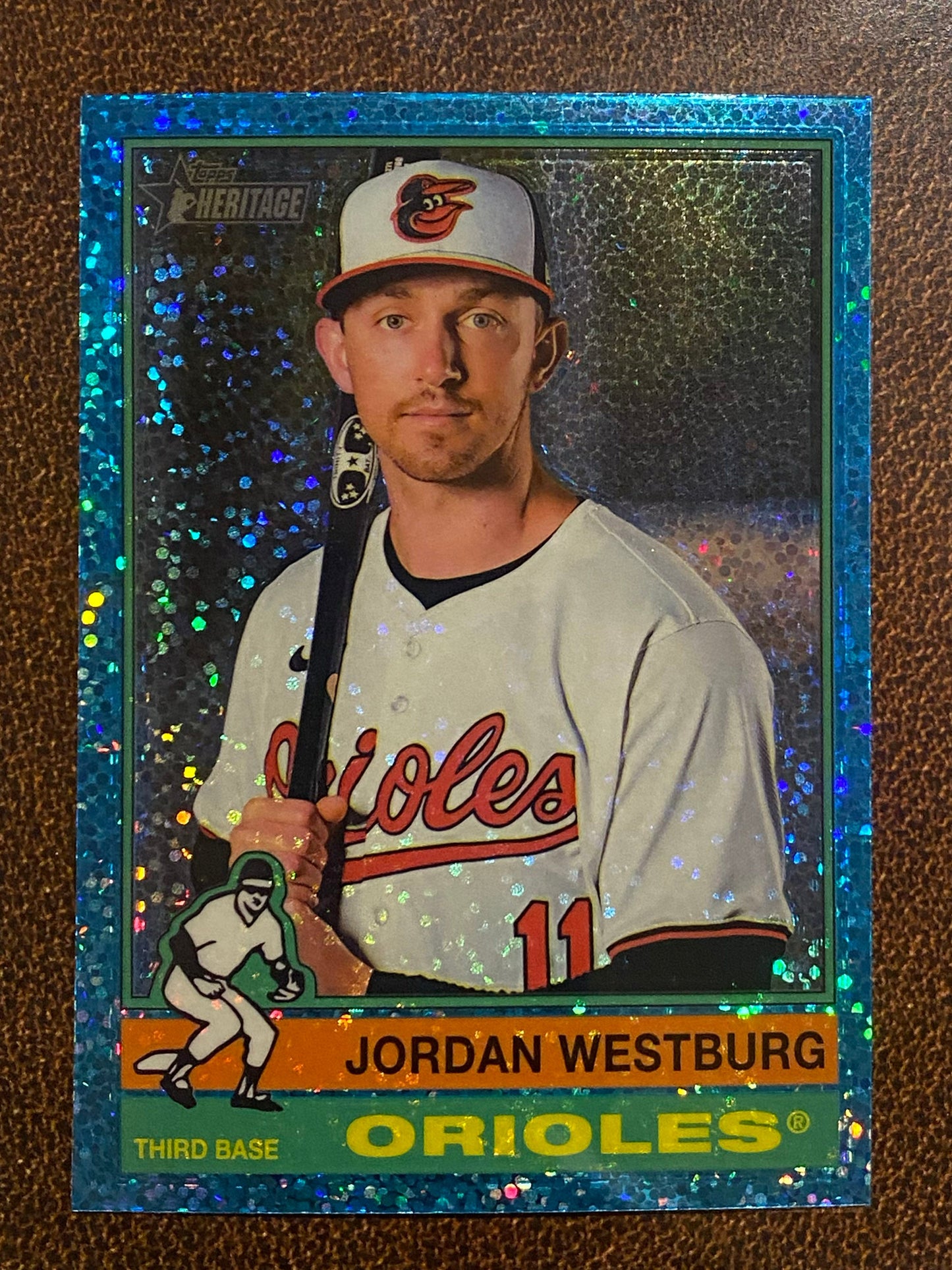 Jordan Westburg - 2025 Topps Heritage - Blue Sparkle - Orioles