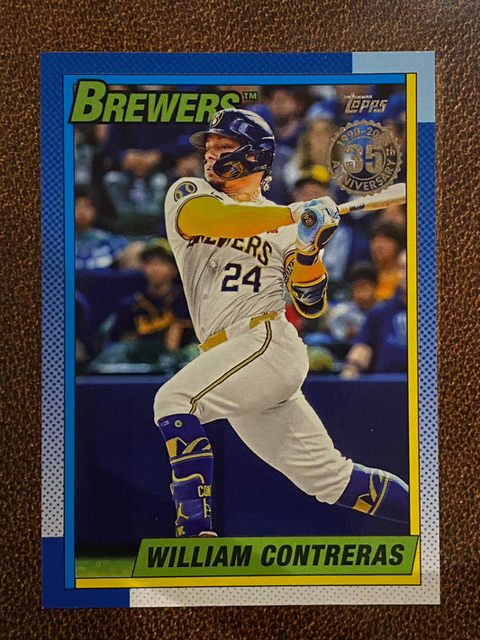 William Contreras - 2025 Topps Series 2 - 1990 Insert - Brewers