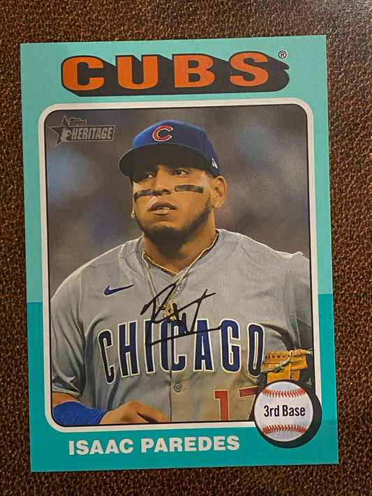 Isaac Paredes - 2024 Topps Heritage High Number - Aqua Border - Rays