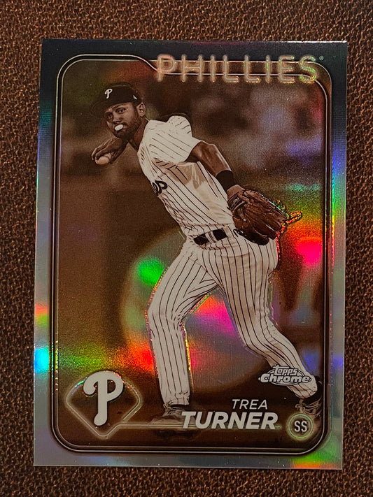 Trea Turner - 2024 Topps Chrome - Sepia Refractor - Phillies